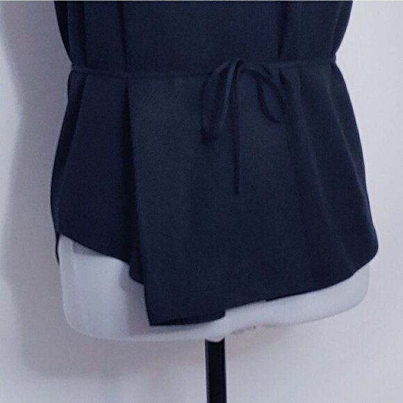 NWT CLUB MONACO Draped pleated cross over belted top - Picture 8 of 16